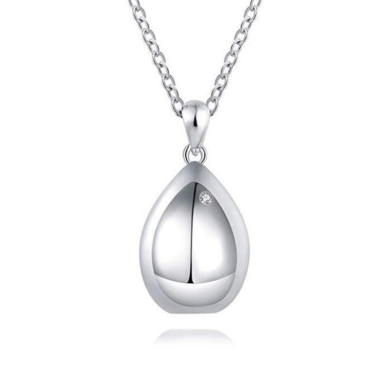 Drop-shaped Diamond Urn Pendant Necklace