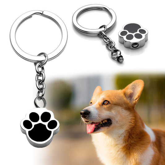 Dog Paw Can Open Urn Pendant