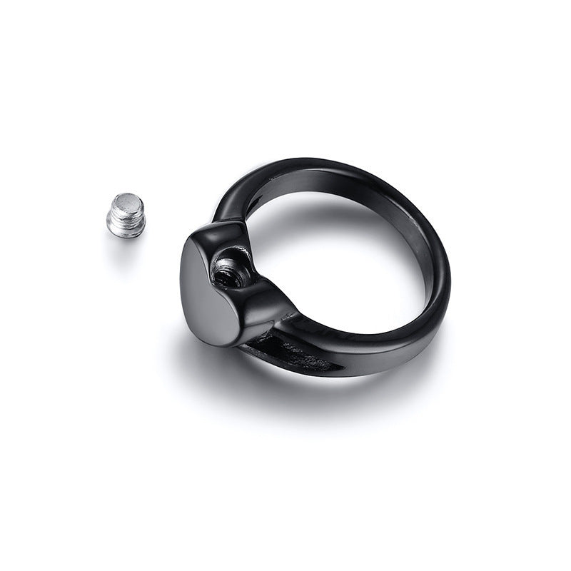 Heart-shaped Titanium Steel Heart-shaped Urn Casting Ring